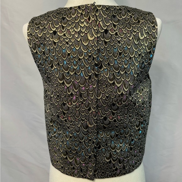 Flock To The Stage Crop Tank Top ModCloth Crop Top; metallic top medium NWT - Picture 4 of 10